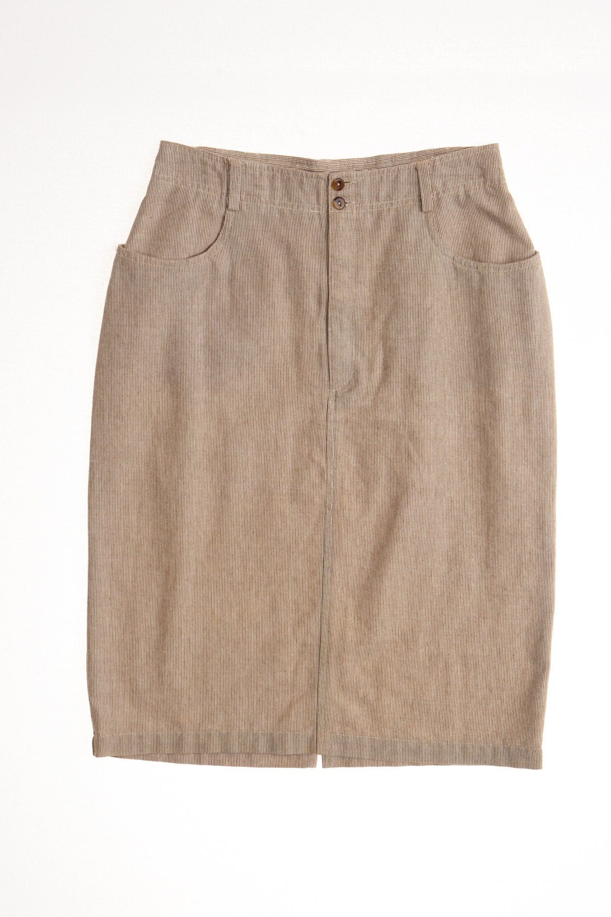 Vintage beige 90's women pencil skirt esprit casual