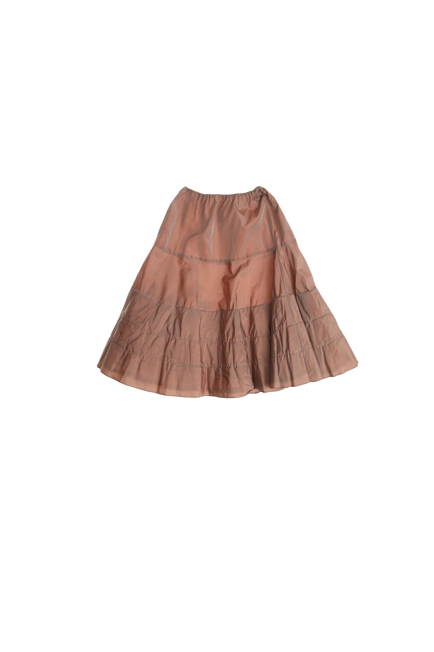 Vintage brown slip skirt women 50's poly retro rockabilly