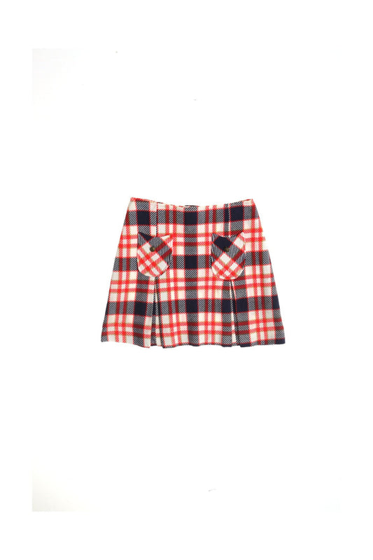 Vintage 70's poly skirts plaid mod short red blue white tennis women