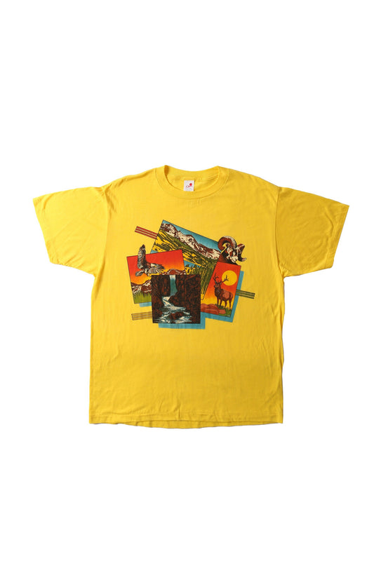 Vintage dead stcock made in usa 70's nature desert graphic t-shirt t-シャツ ビンテージ