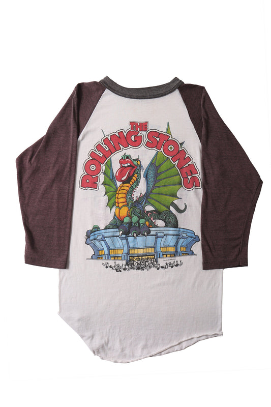 The rolling stones vintage concert t-shirt san francisco 1981 baseball t-shirt the destroyers george thorogood the j geils band ビンテージ シャツ