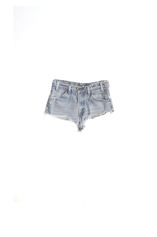 Daisy dukes high waist levi's vintage denim short 90's blue women high seam 80's sexy