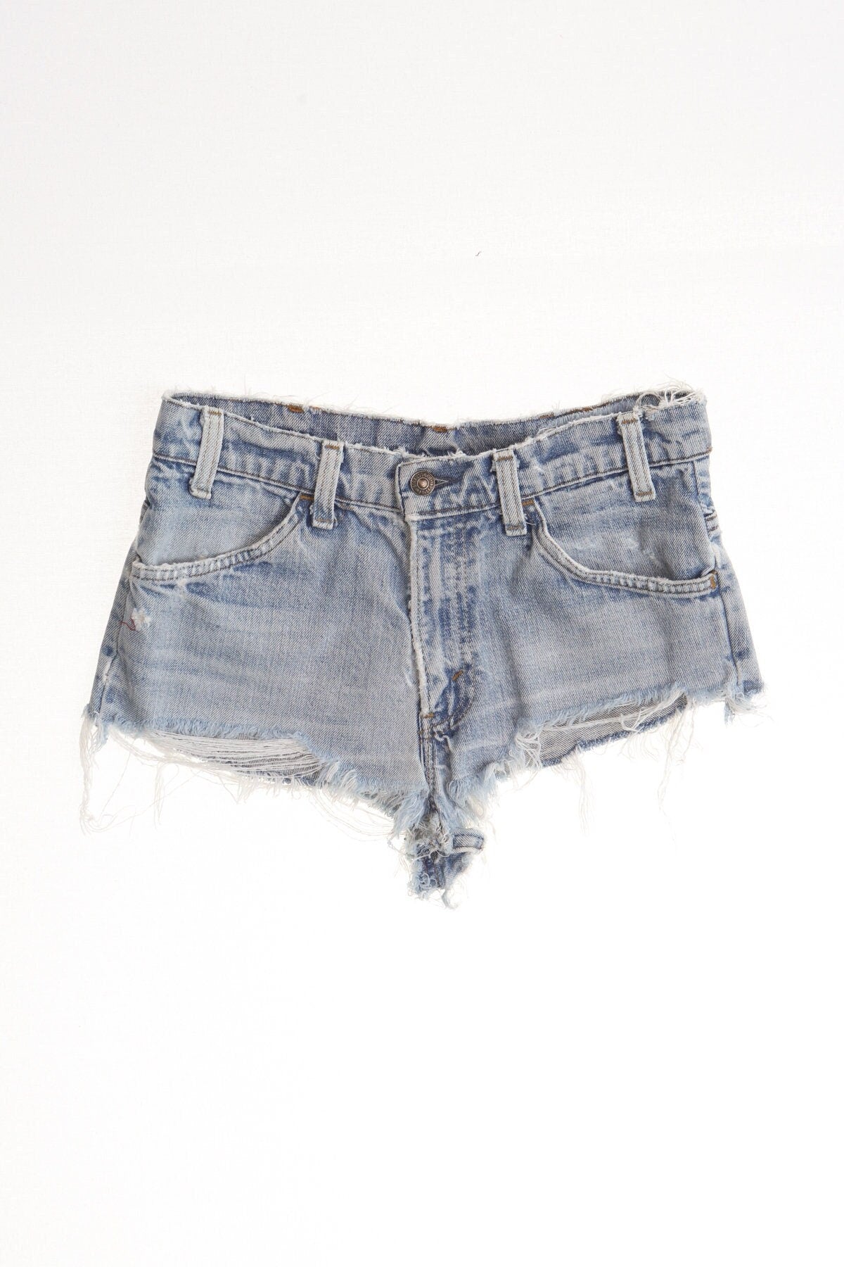 Daisy dukes high waist levi's vintage denim short 90's blue women high seam 80's sexy