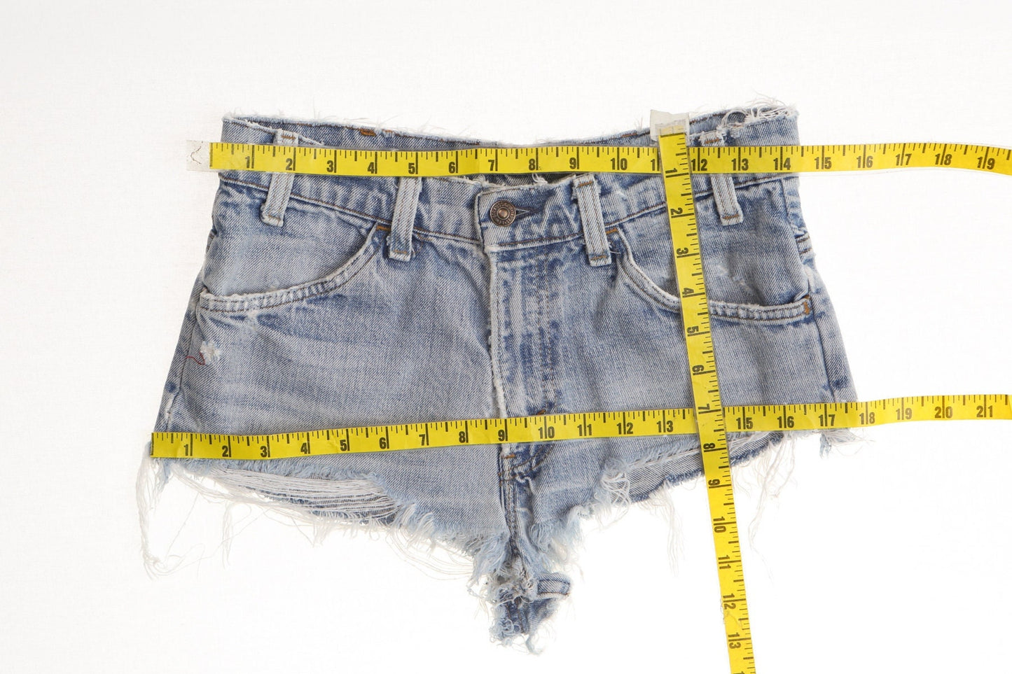 Daisy dukes high waist levi's vintage denim short 90's blue women high seam 80's sexy