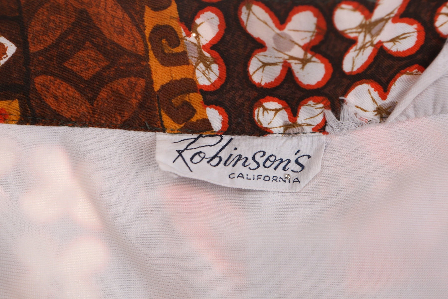 Vintage men hawaiian short surfing 60's 50's print brown swim trunks beach