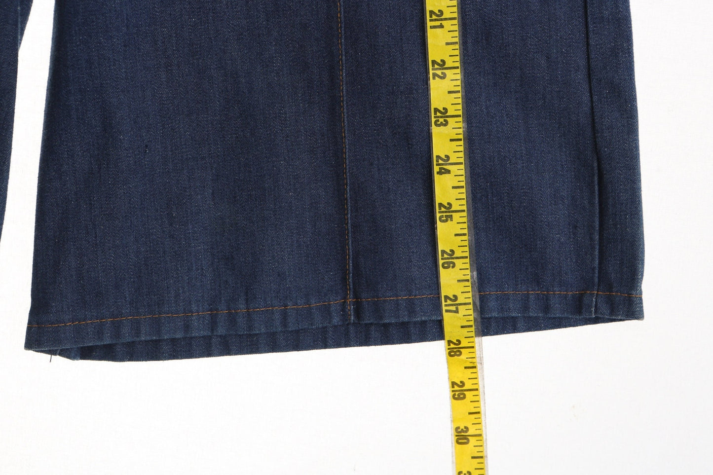 Vintage 70's long short blue women capri high waist cheap jeans bell bottom