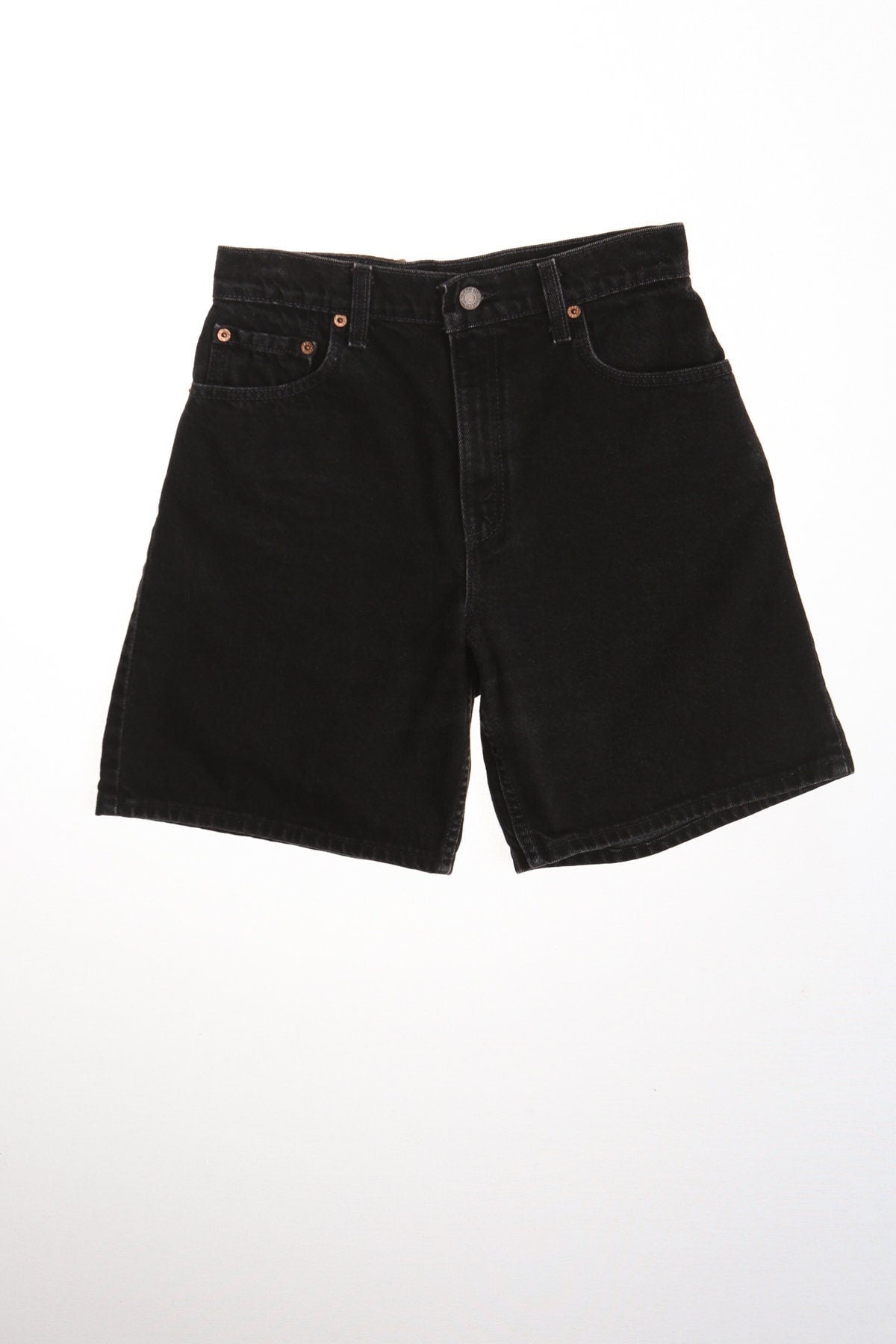 Vintage levi's denim short 90's black women high waist 551 bermuda men