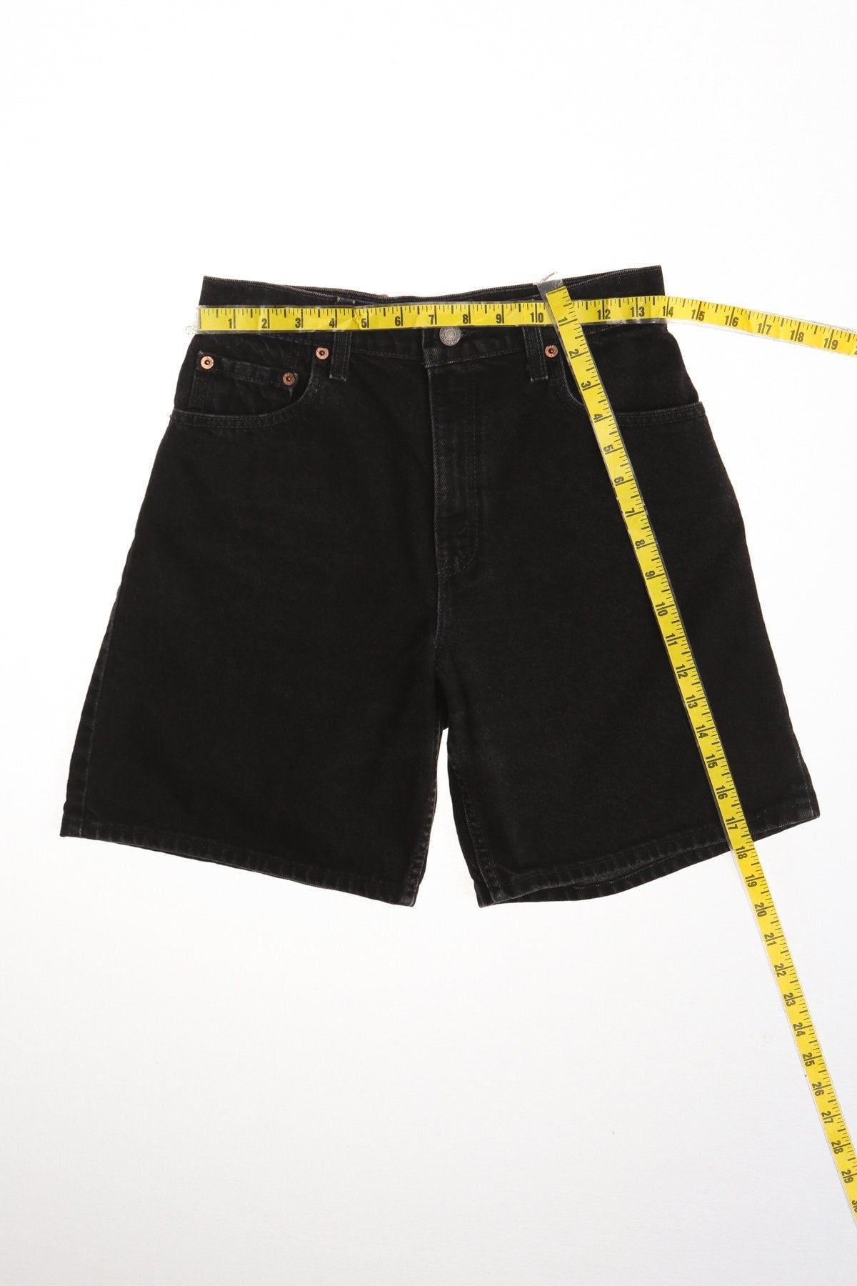 Vintage levi's denim short 90's black women high waist 551 bermuda men