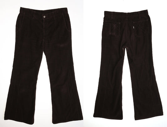 Vintage bell bottom 70's corduroy men brown pants levi's hippie casual