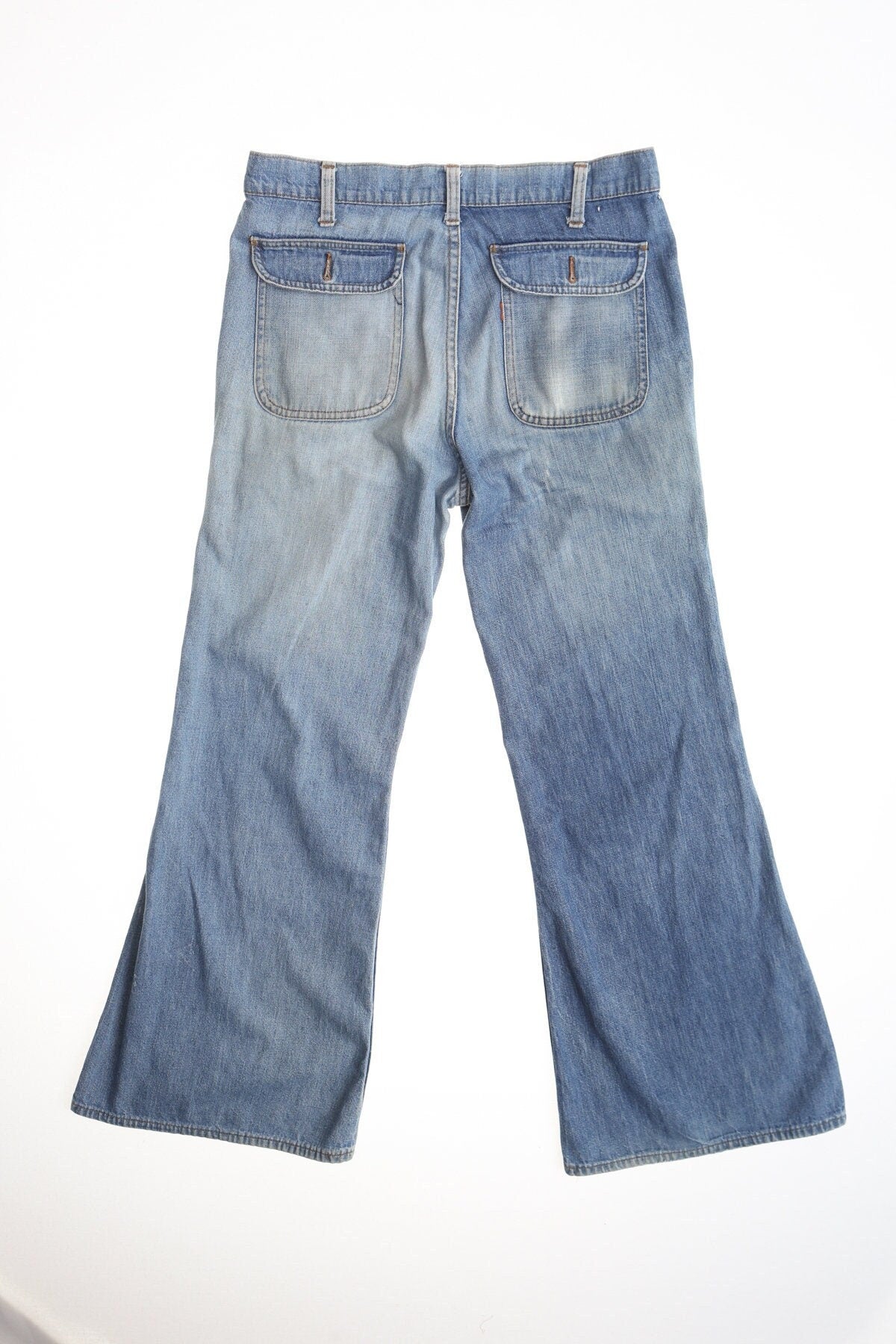 Vintage levi's blue men bell bottom pants 70's orange tab hippie boho