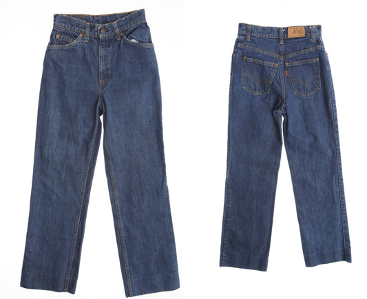 Vintage levi's 70's denim pants orange tab jeans women bell bottom 26048 0214 san francisco made in usa