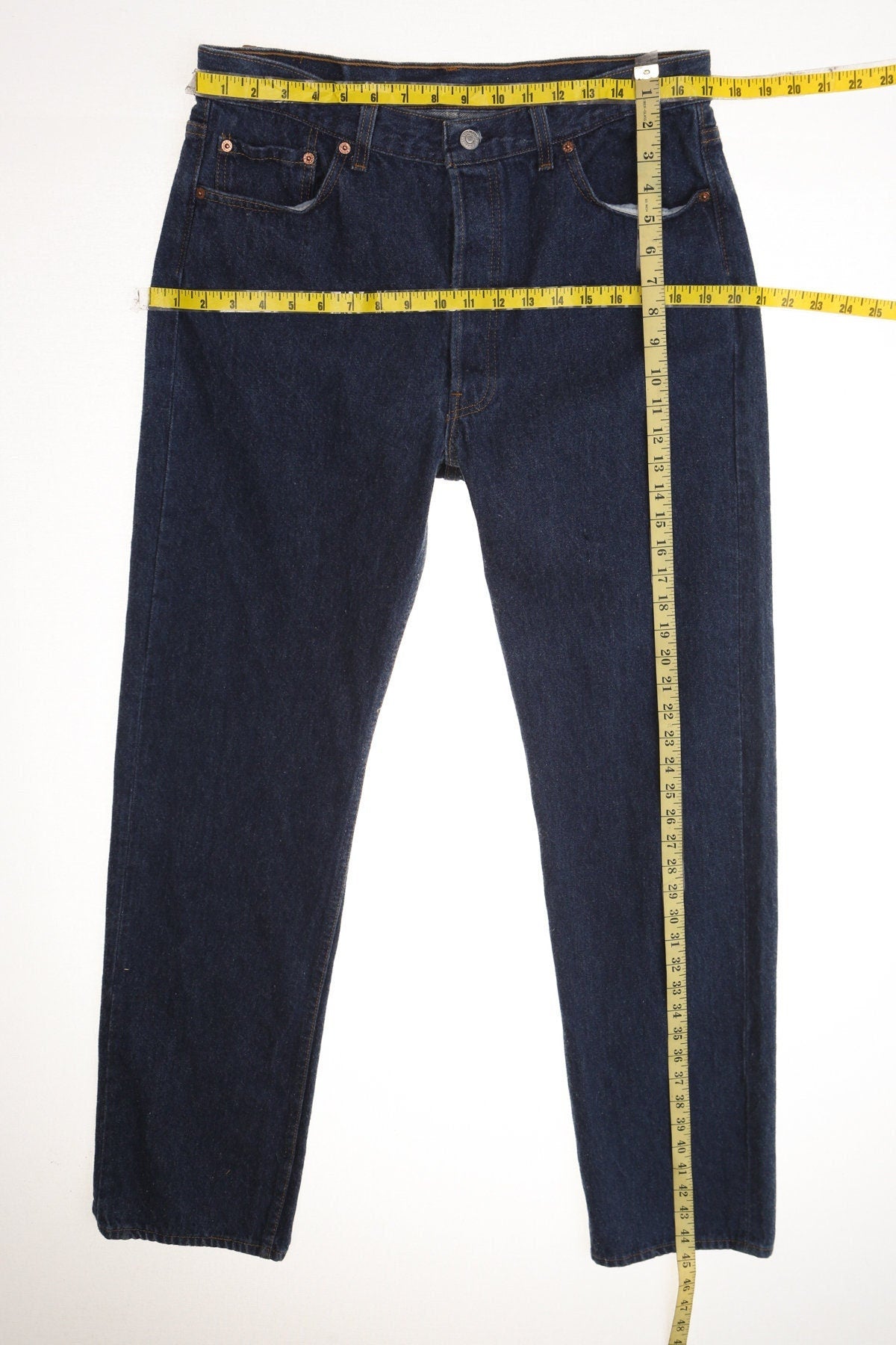 Vintage 501 levi's jeans denim pants western blue dark wash made in usa men