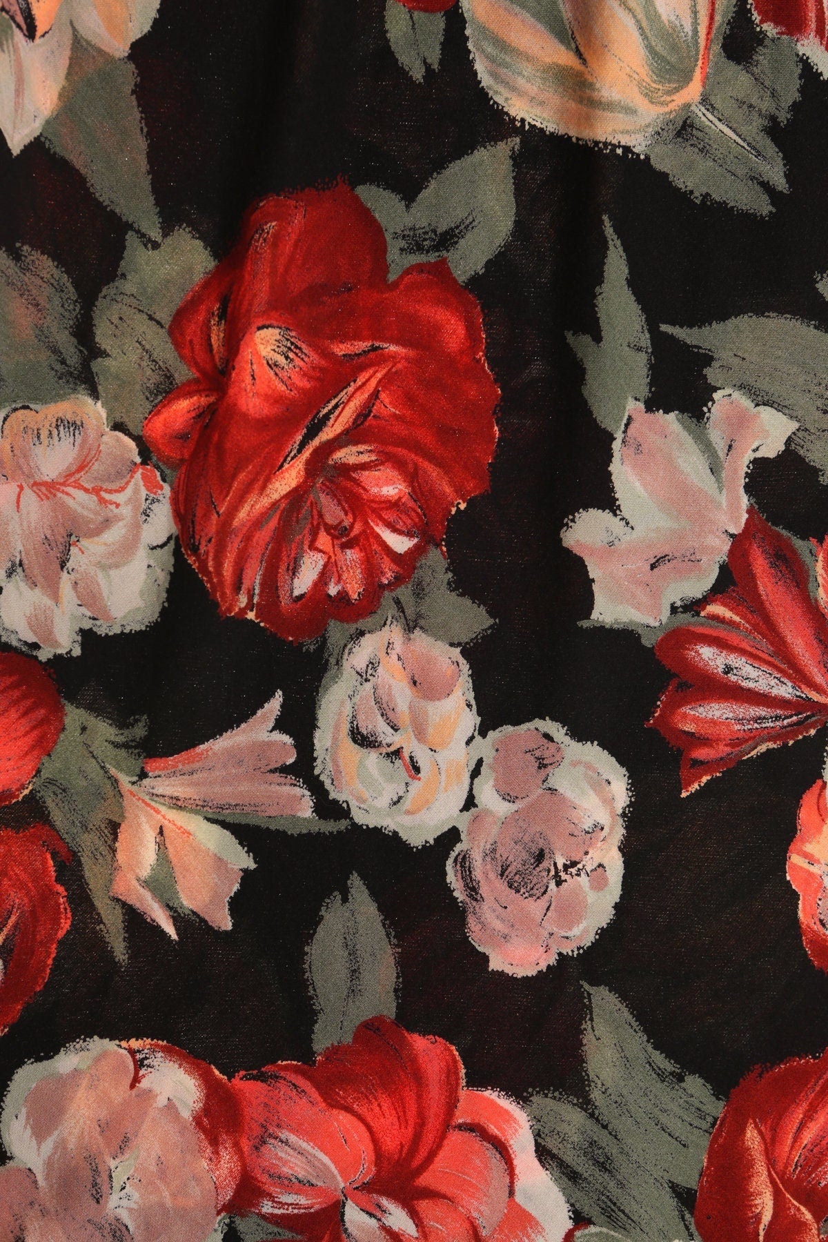 Vintage 90's women rayon floral print dress strap summer