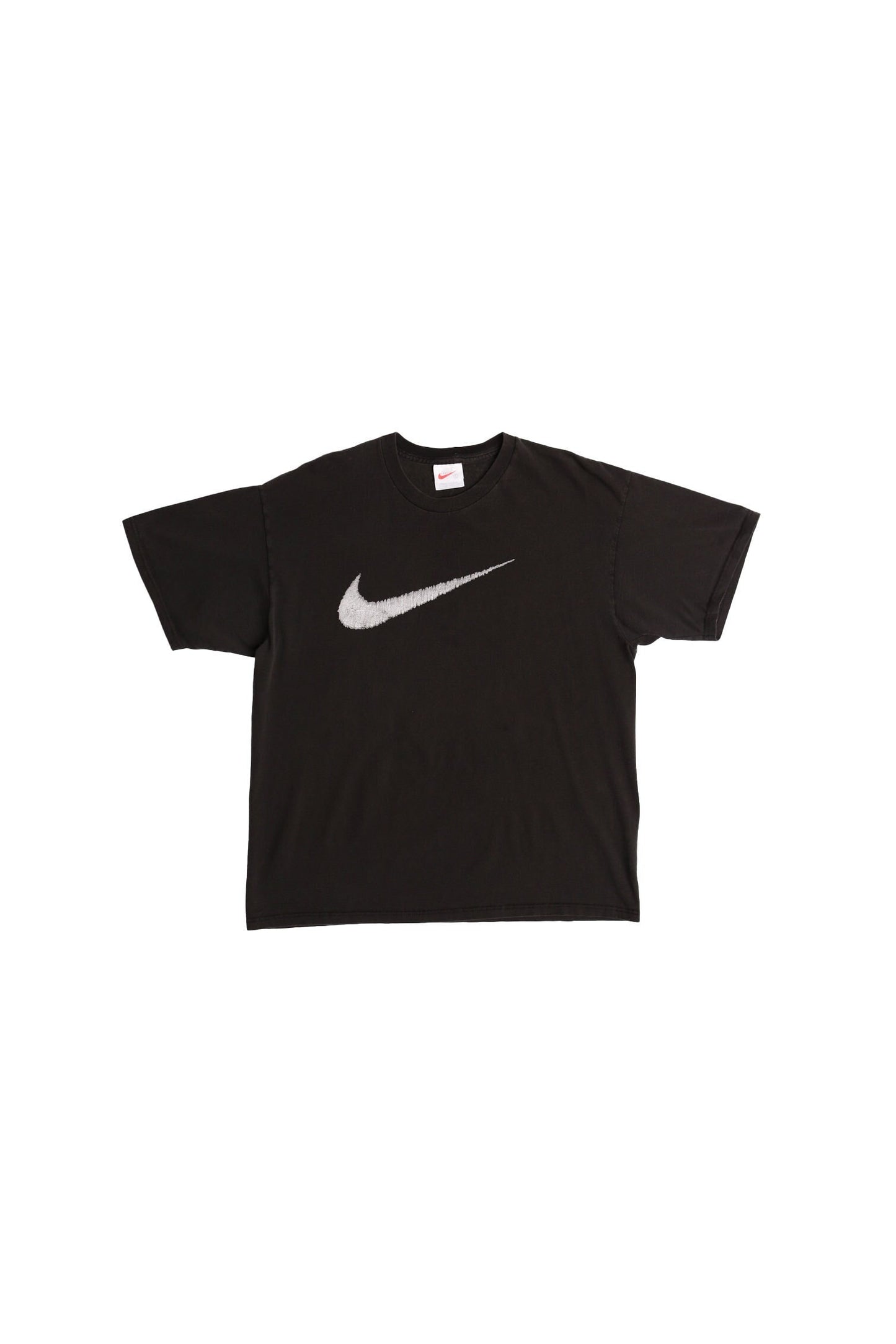 Vintage nike t-shirt black white red fly 90's y2k