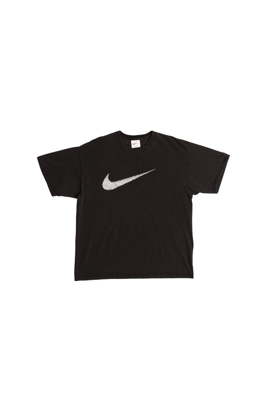 Vintage nike t-shirt black white red fly 90's y2k