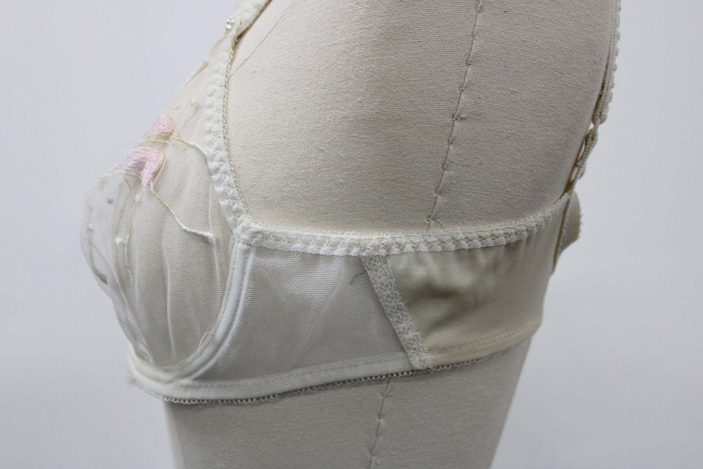 Bralette bra christian dior vintage lace white floral embroidered women sexy rare lingerie