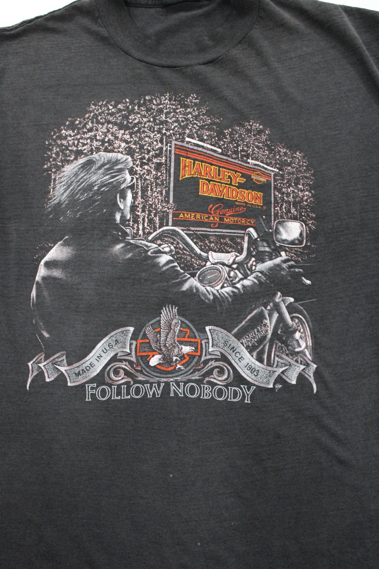 Vintage harley davidson t-shirt sleeveless tank top tin fabric biker american motor city made in usa men