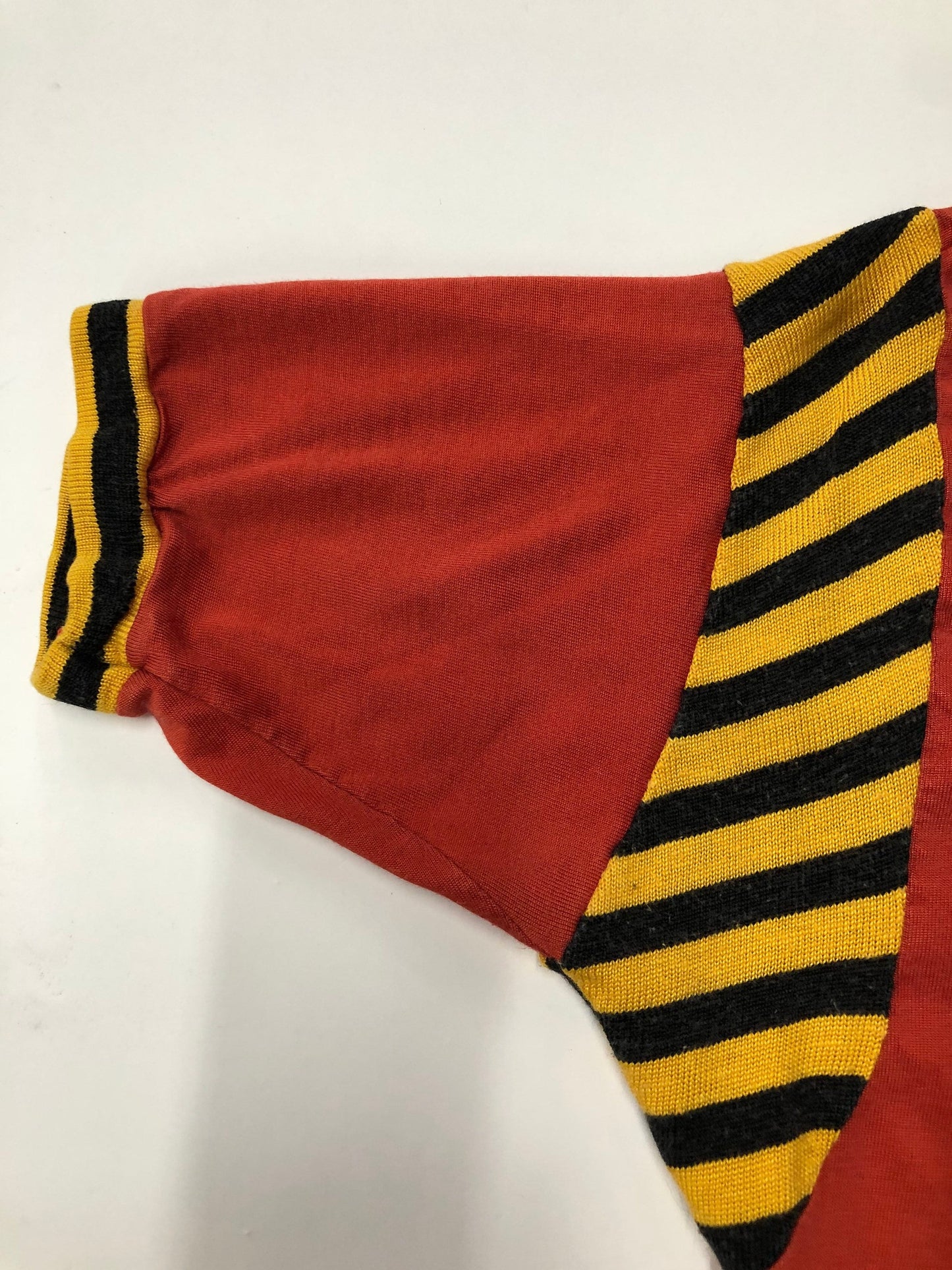 V neck super sub black yellow red jersey vintage 3