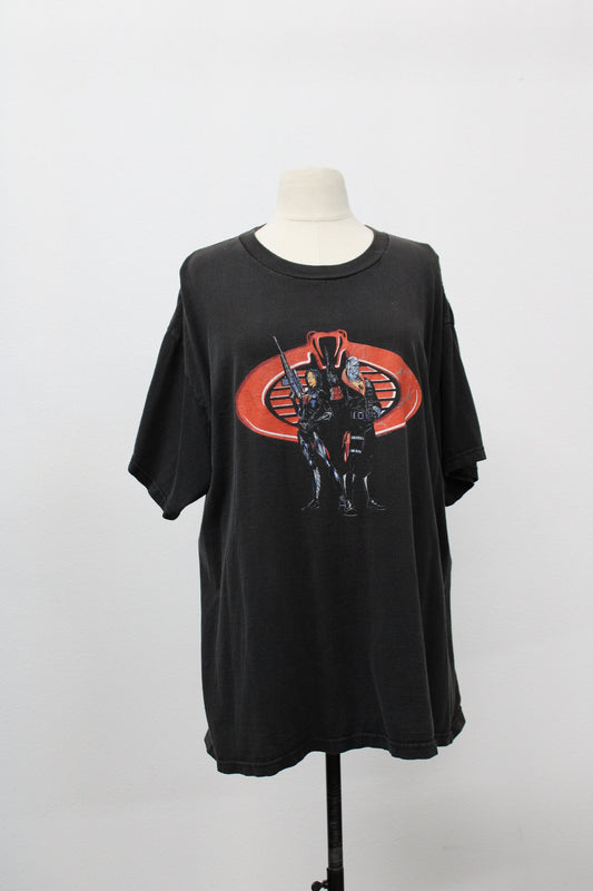 G i joe vintage t-shirt black the rise of cobra retaliation rare anime cartoon