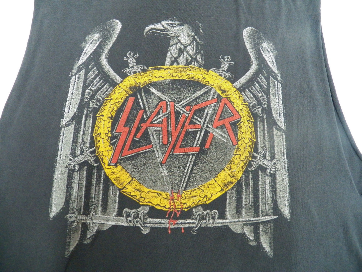 Black tank top slayer rock eagle swords