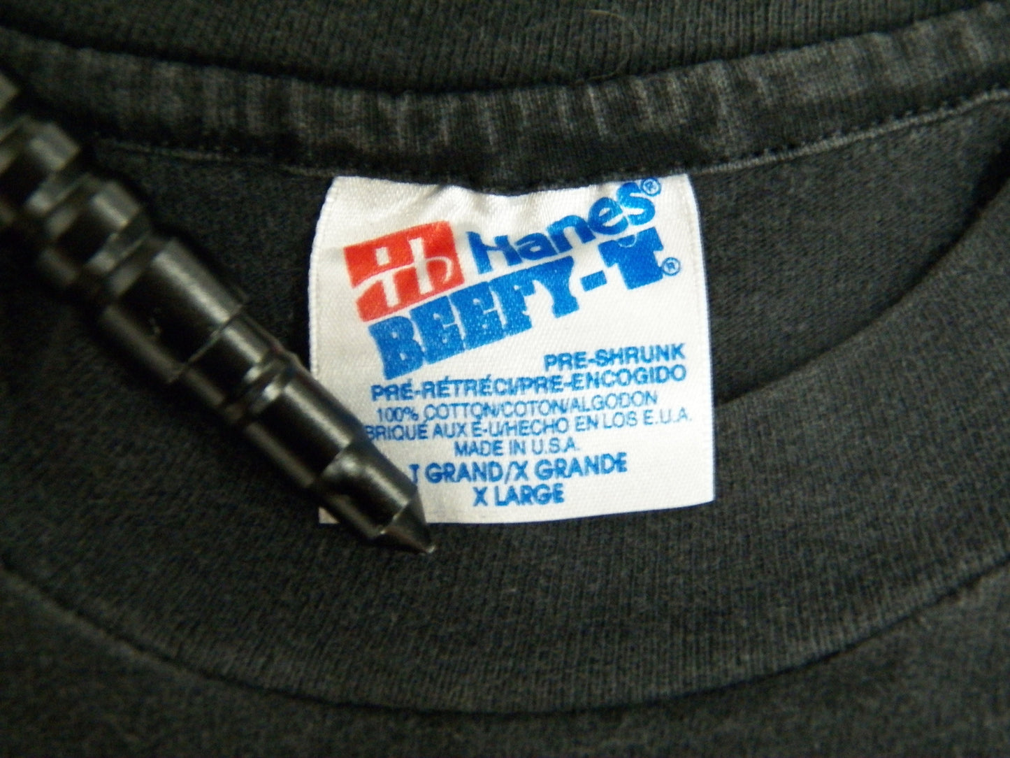 Travis tritt tour t-shirt black hanes beefy label made in usa red blue usa flag