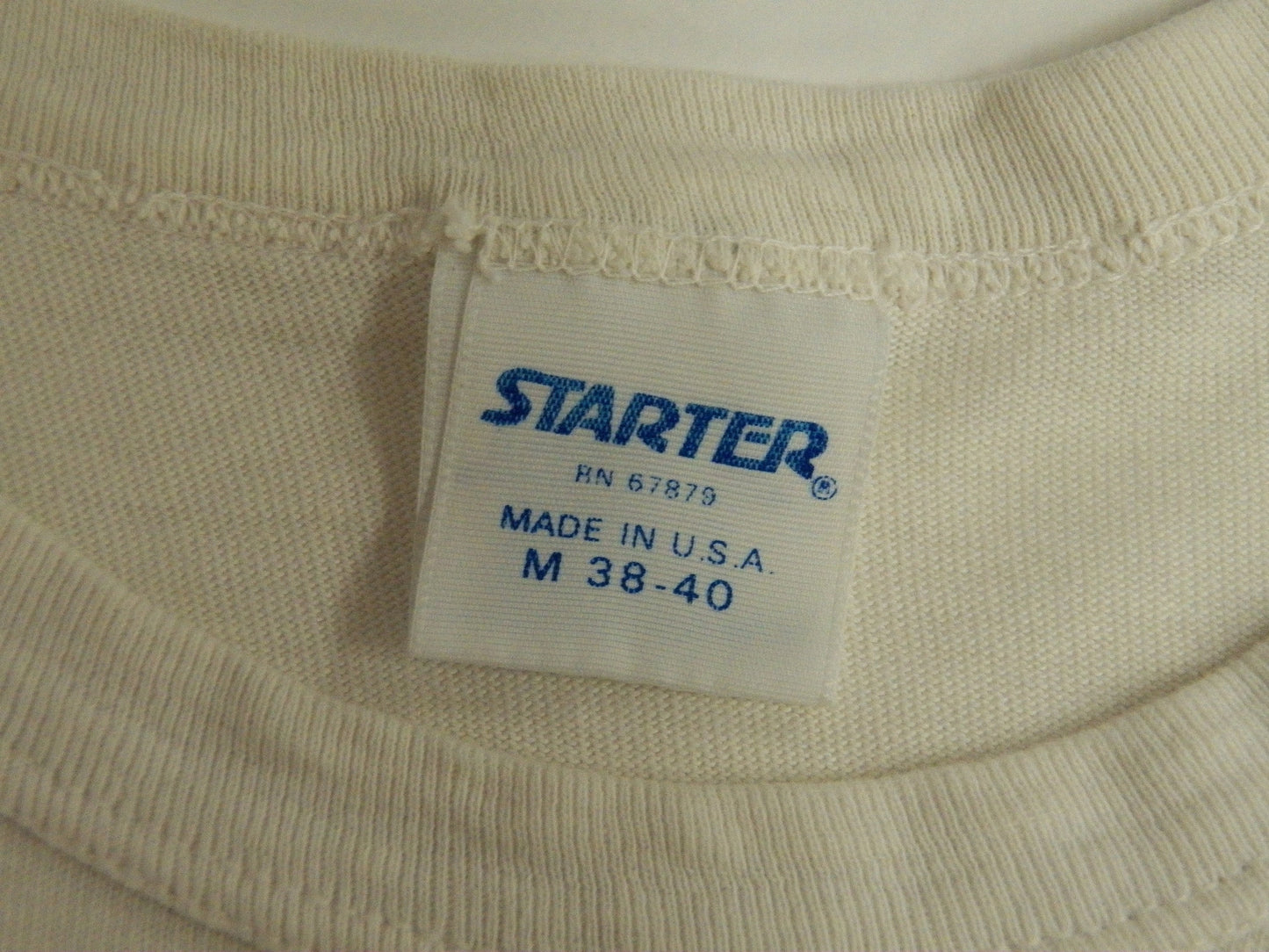 Patriots nfl 1985 afc champions white vintage t-shirt starter made in usa rn 67879