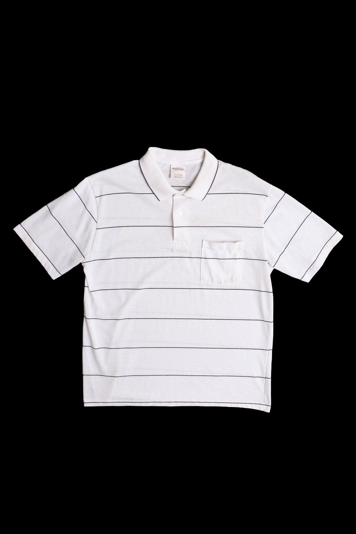 Polo golf tennis striped shirt white men 90's y2k windridge