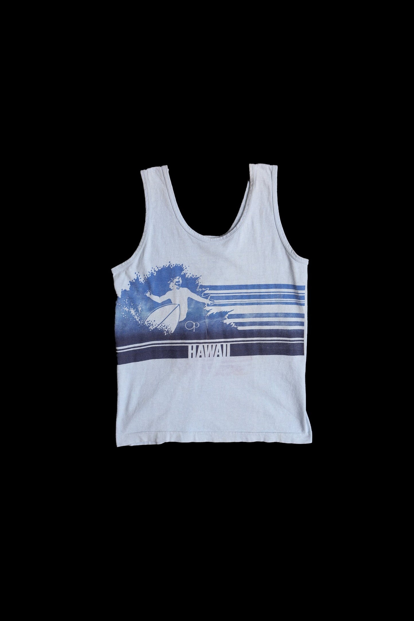 Vintage tank top blue surfing 70's op ocean pacific graphic 80's hawaii