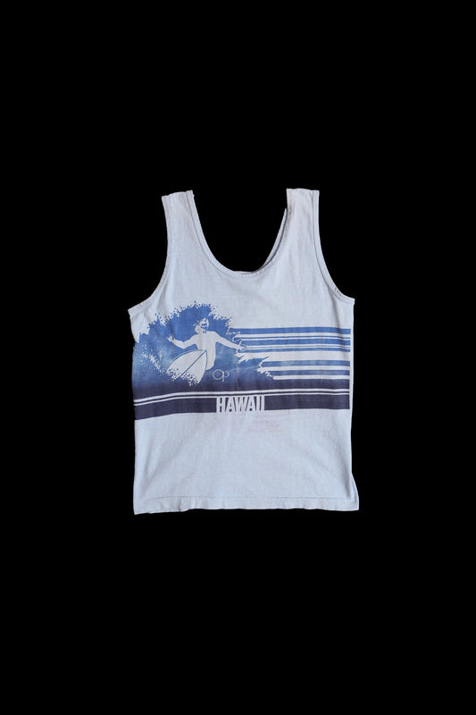 Vintage tank top blue surfing 70's op ocean pacific graphic 80's hawaii