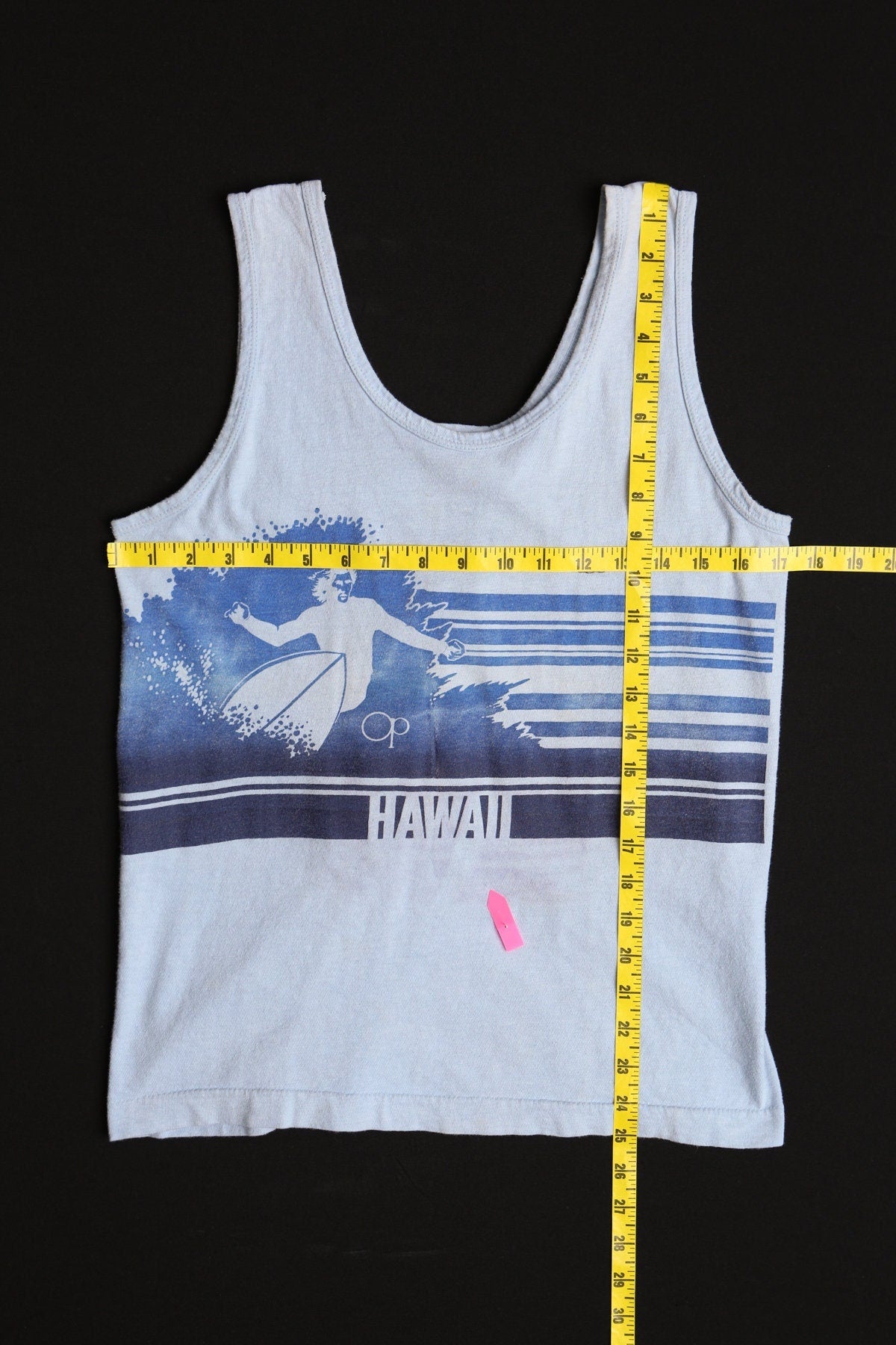 Vintage tank top blue surfing 70's op ocean pacific graphic 80's hawaii