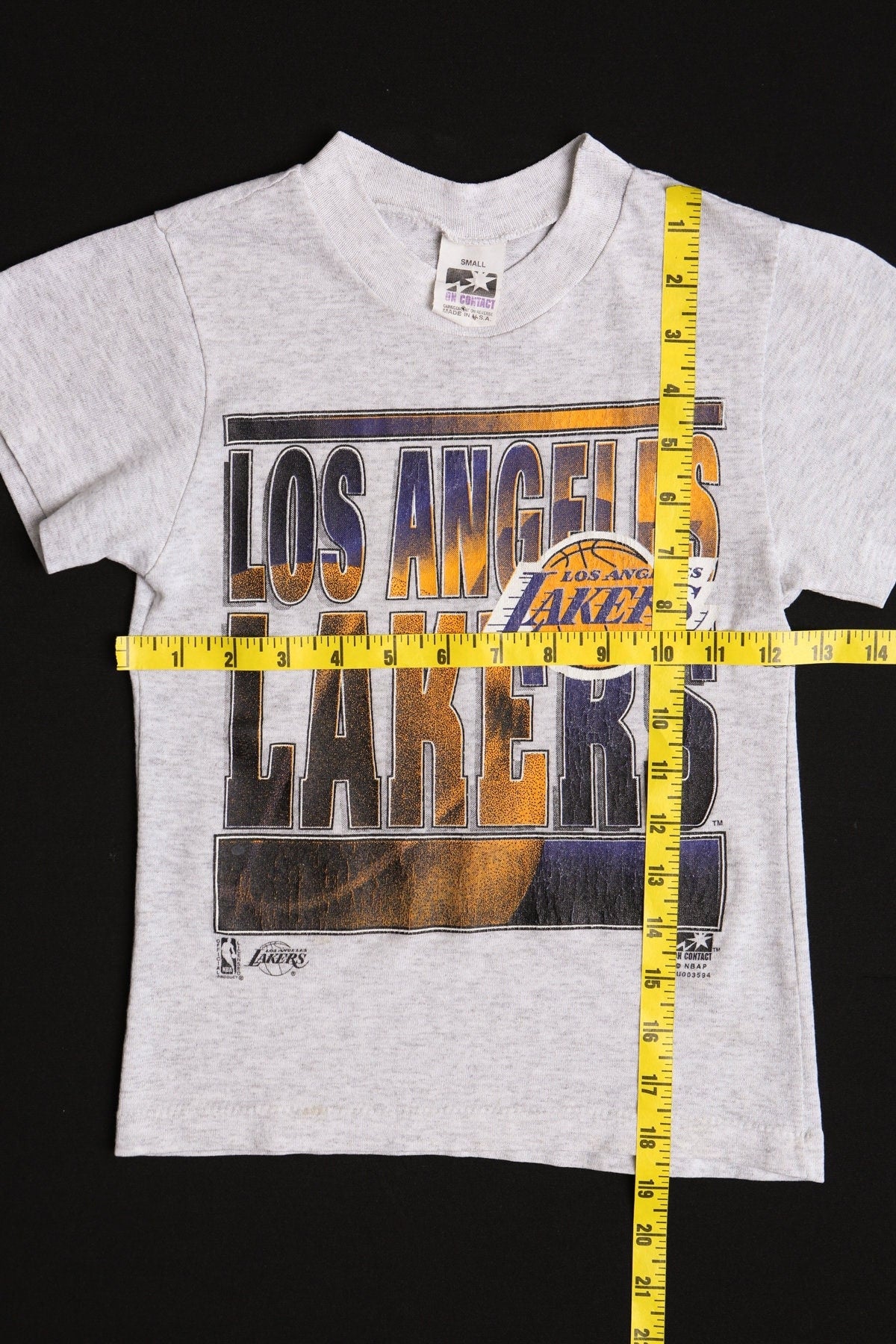 Vintage los angeles lakers graphic shirt gray basketball nba y2k made in usa
