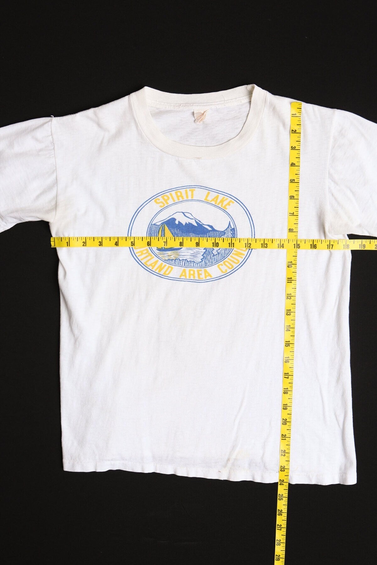 Vintage shirt white spirit lake area council 70's ビンテージ シャツ park hippie