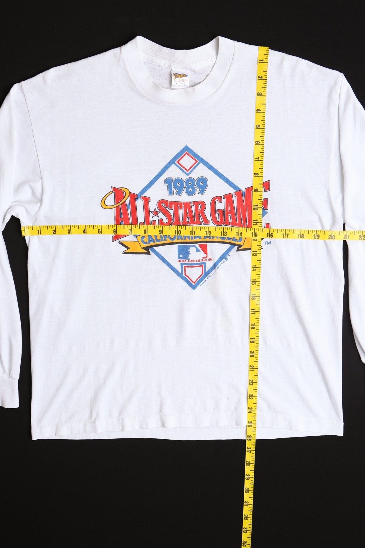 Vintage Baseball Graphic T-shirt - 1989 Allstar Game Print - Estimated Era 1980's - 1990's