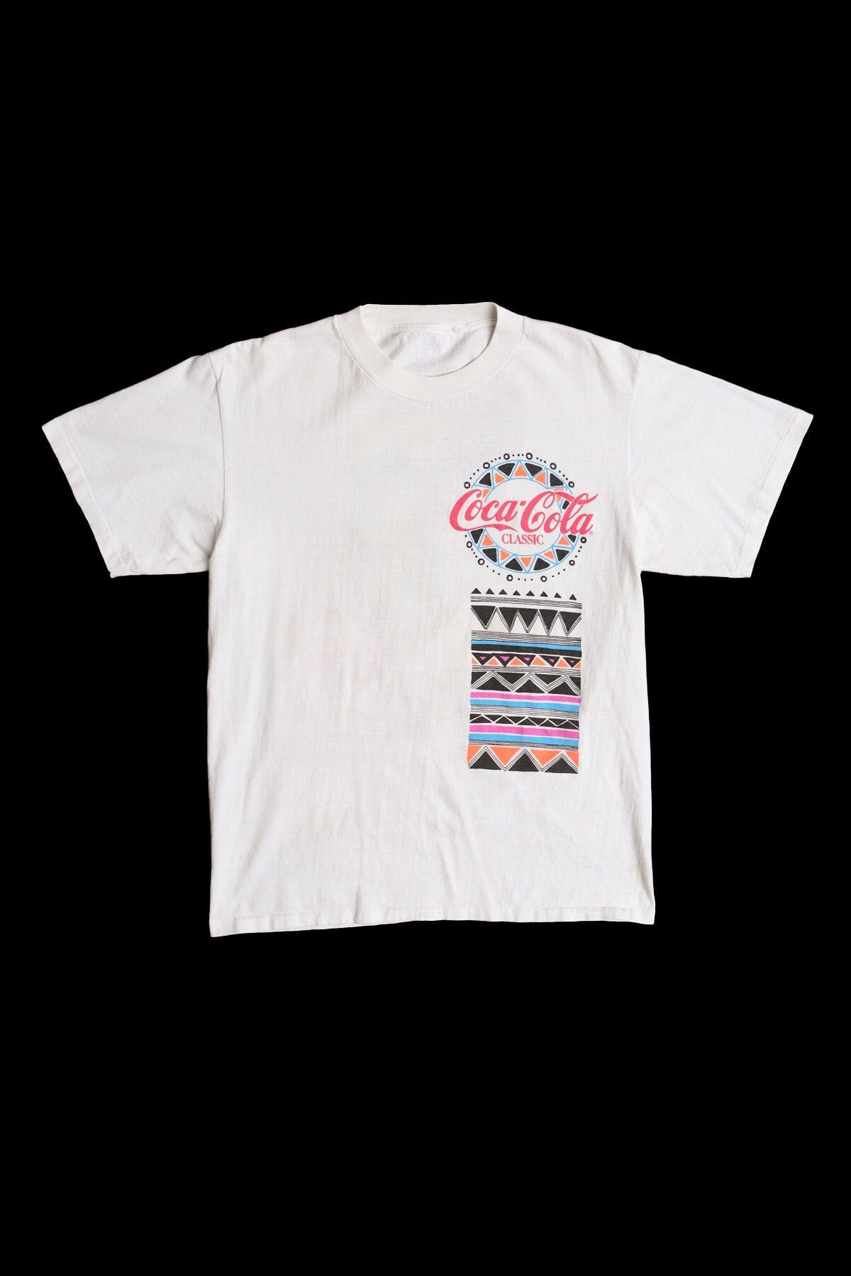 Vintage coca cola collectors club T-shirt white summer 80's 1989 bolleyball sports