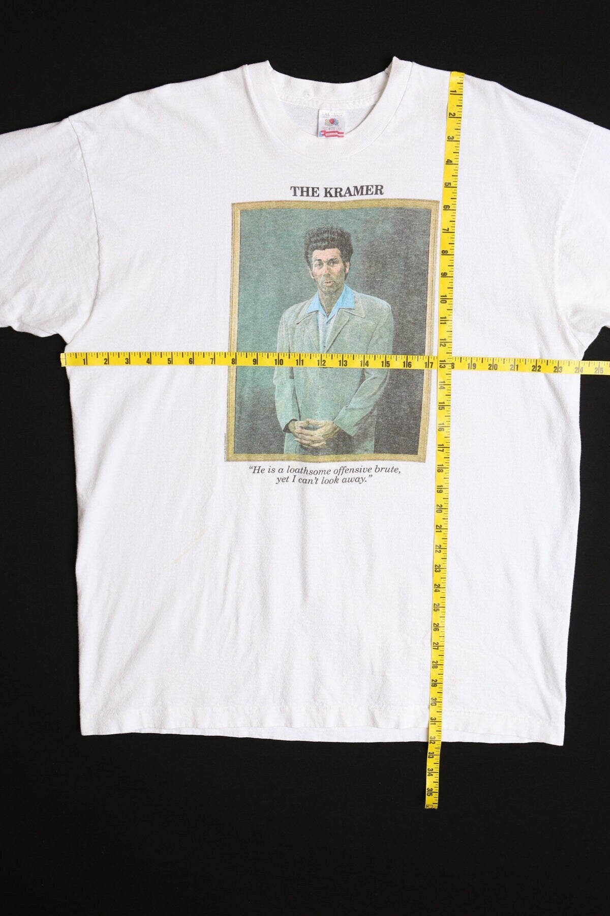 Vintage seinfeld the kramer 90's show graphic t-shirt white xxl