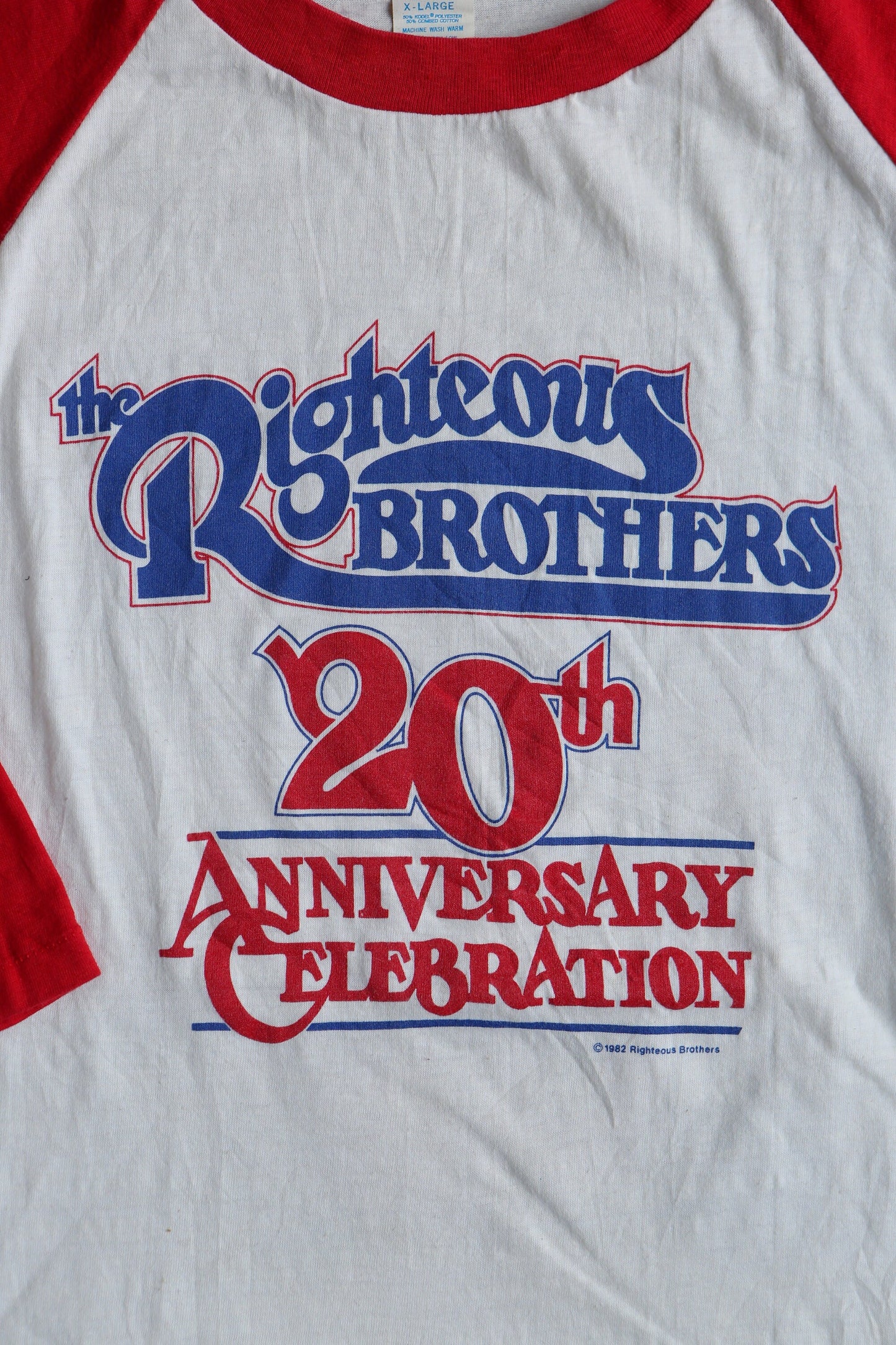 1982 vintage graphic rock band the righteous brothers 20th anniversary