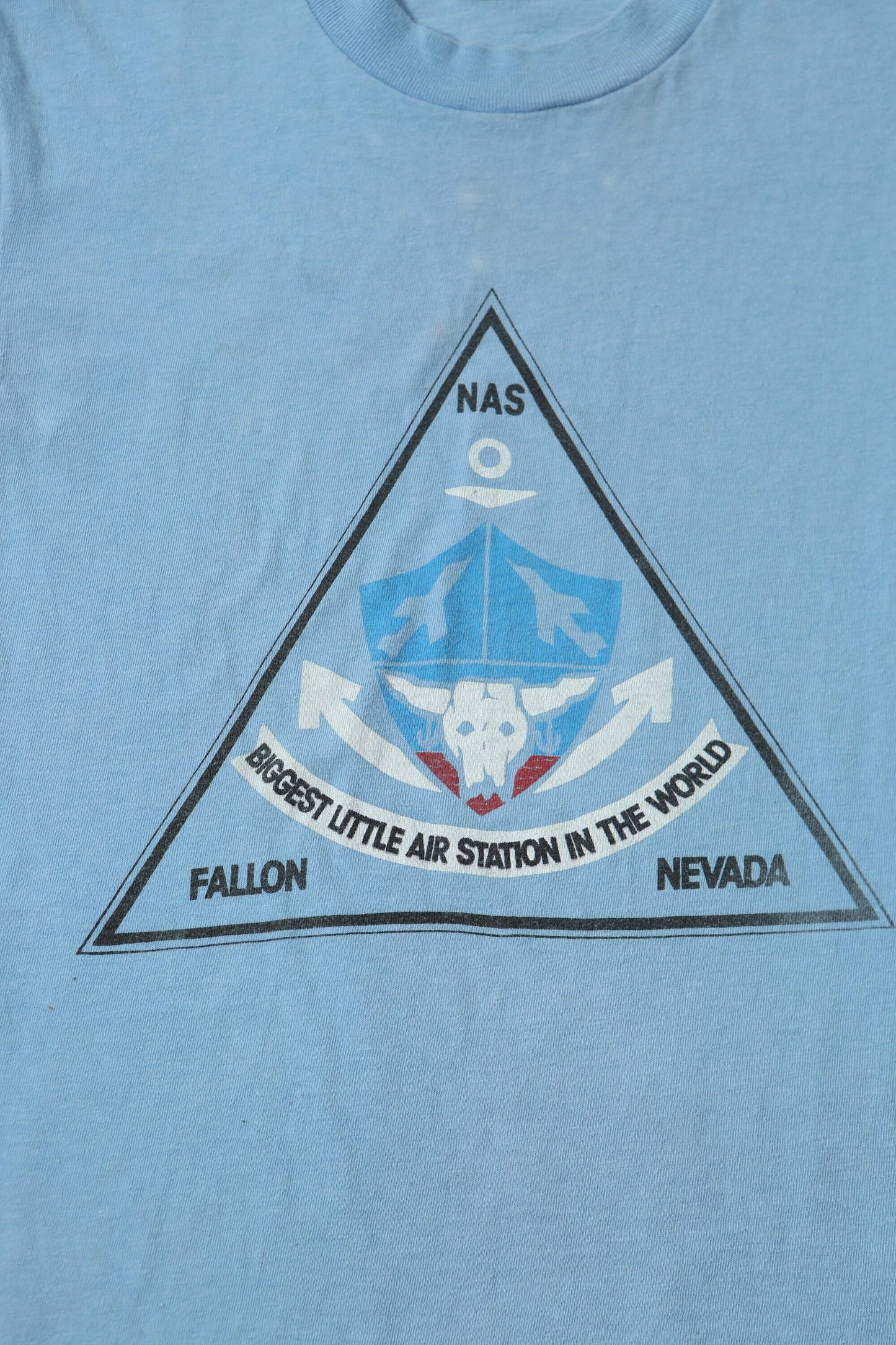 Vintage t-shirt fallon nevada 70's nas naval air station military us navy training facility made in usa