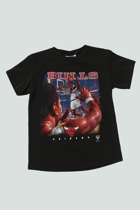 Chicago nba vintage graphic t-shirt bulls black basketball size medium made in usa