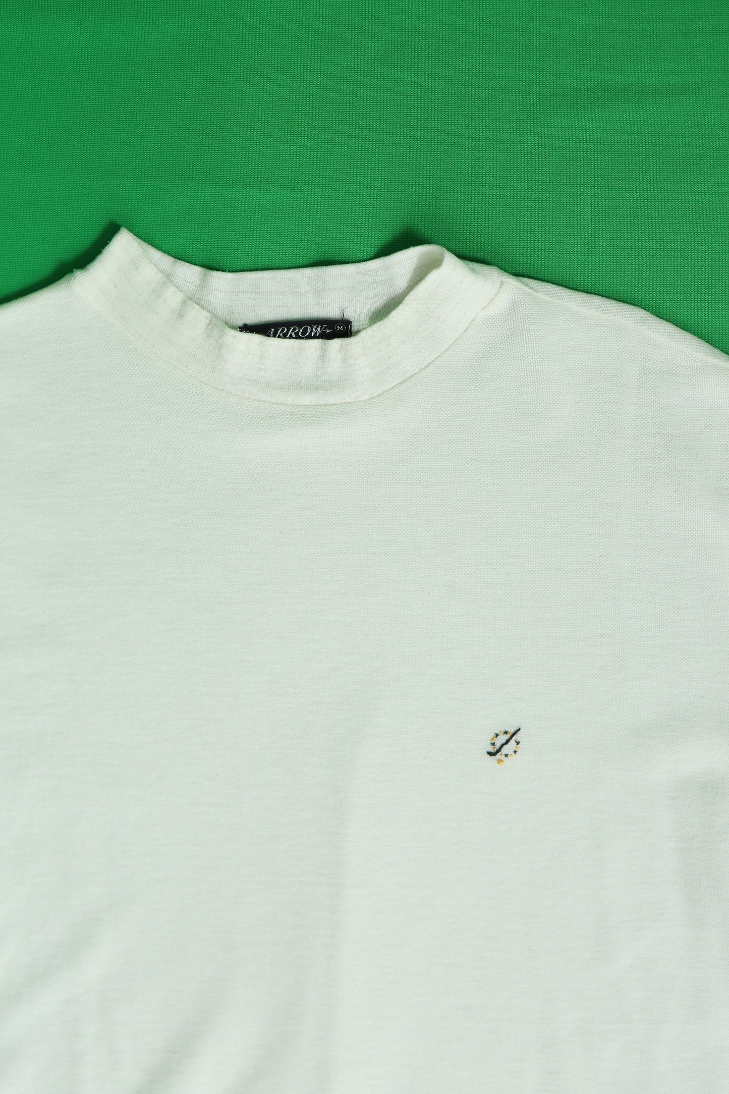 60's 50's white solid t-shirt vintage casual arrow label made in usa