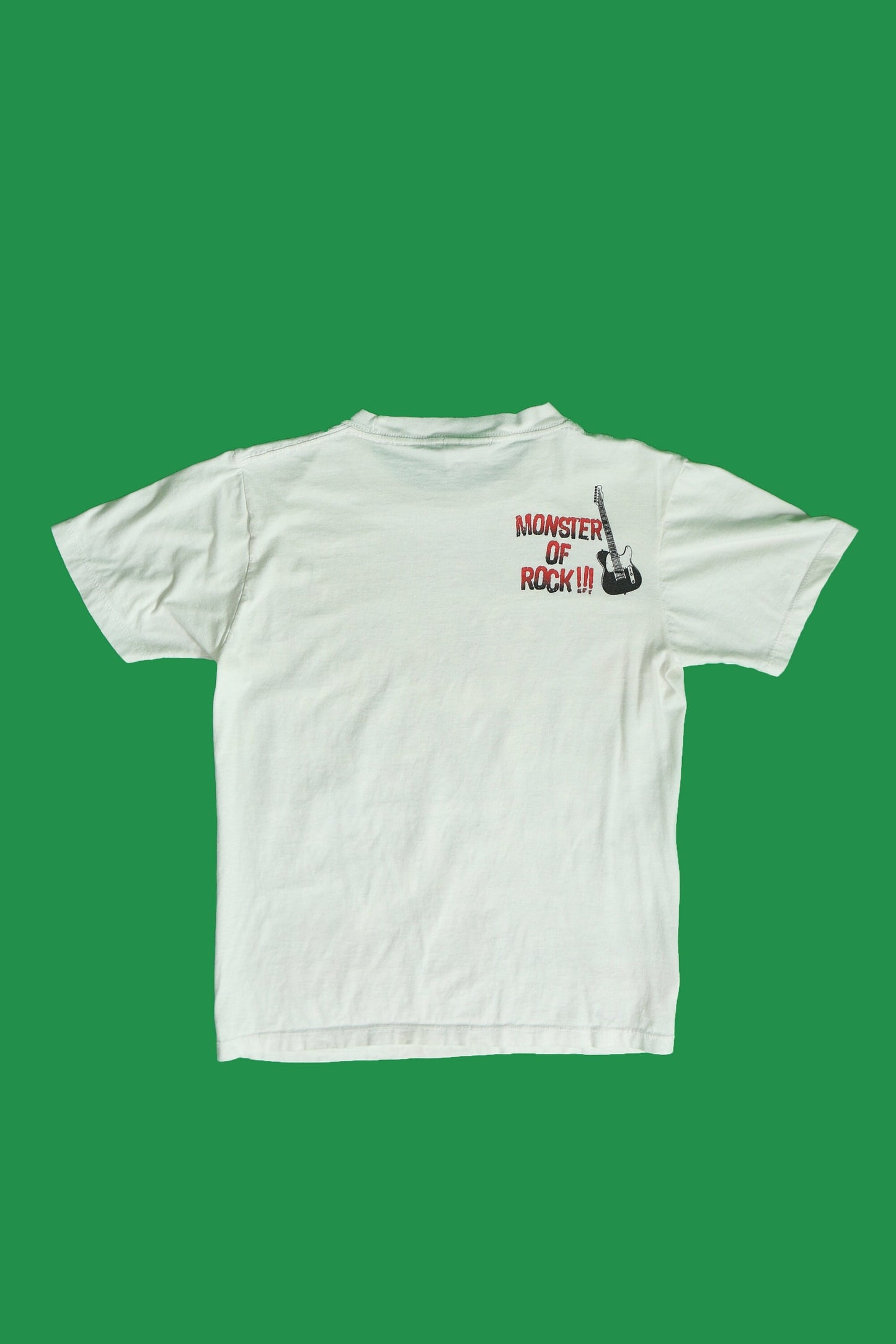 Vintage t-shirt thanabat label white monster of rock rock bands led zeppelin the beatles rare size m