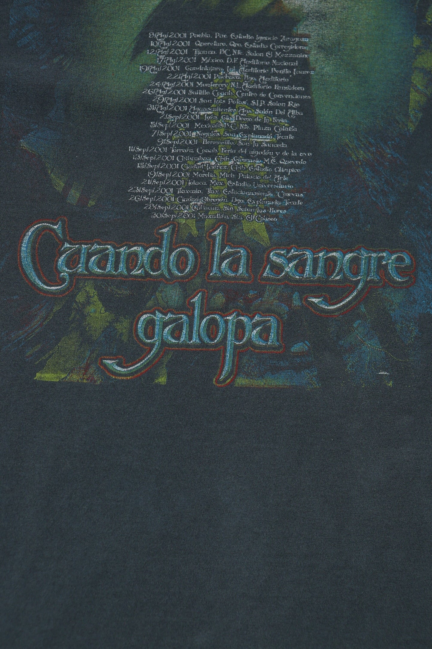 Jaguares rock t-shirt mexican band cuando la sangre galopa vintage xl