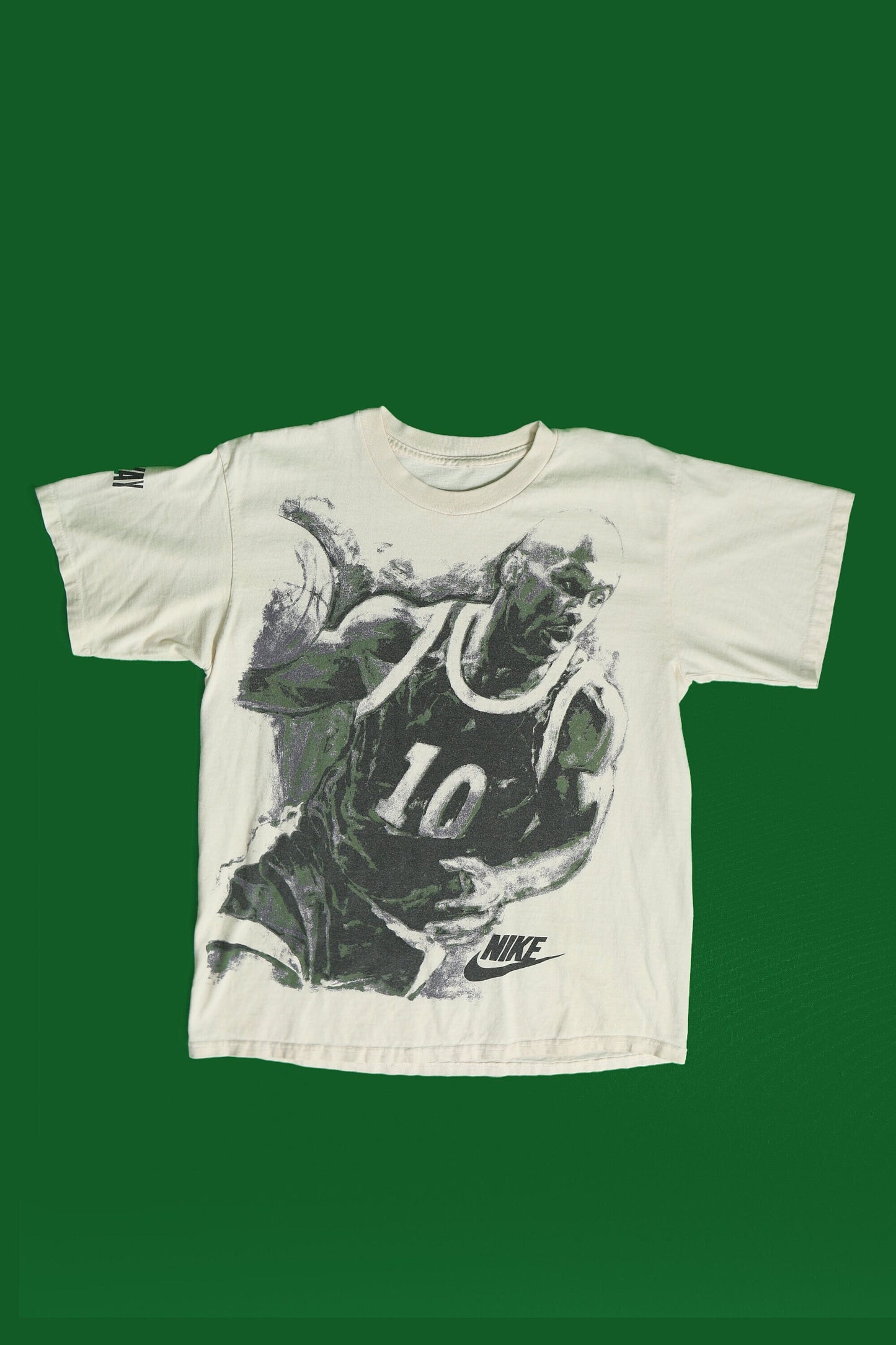 Nike vintage t-shirt white basketball michael jordan 10 hardway nba