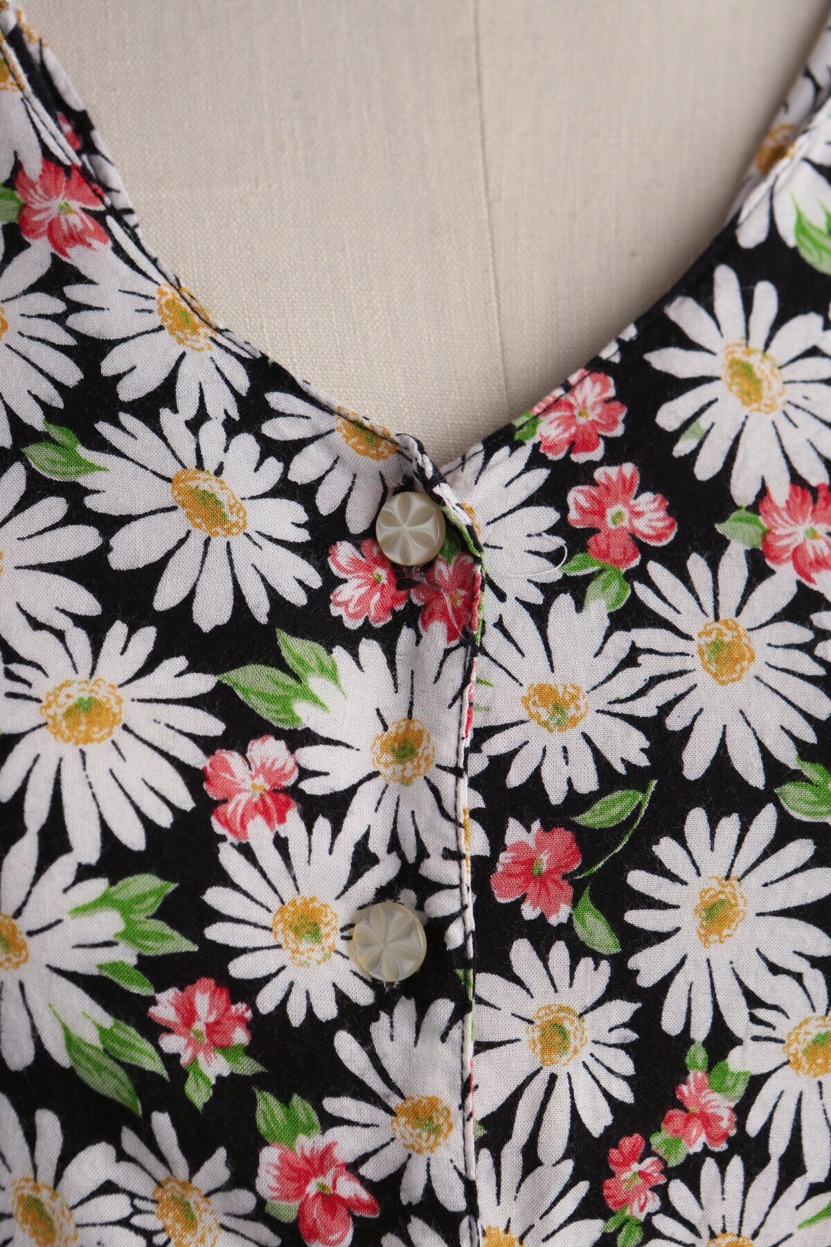 Vintage dress floral print white black romper jumpsuit women 90's y2k back belt