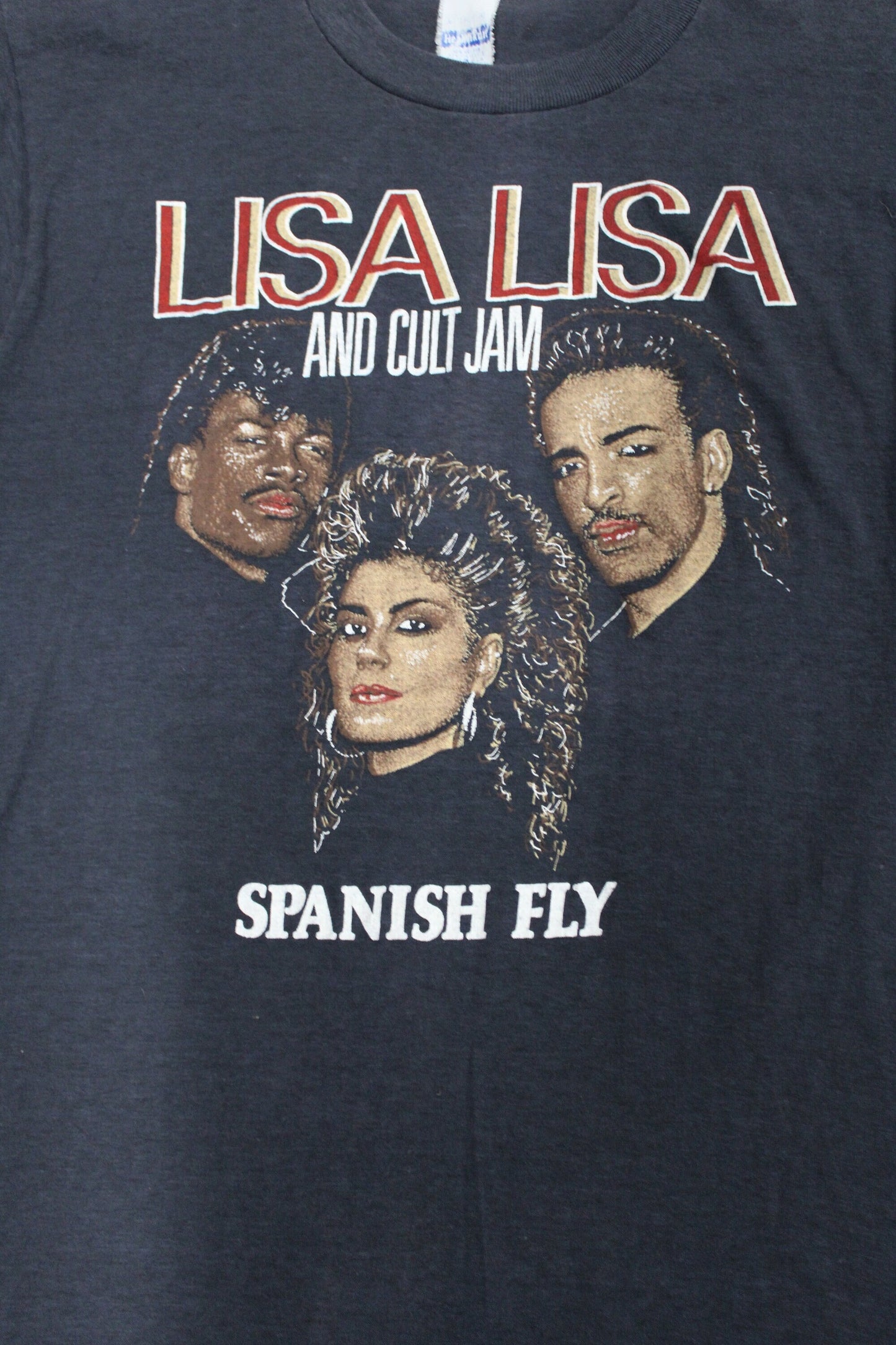 Head to toe lisa lisa and cult jam vintage spanish fly music t-shirt black