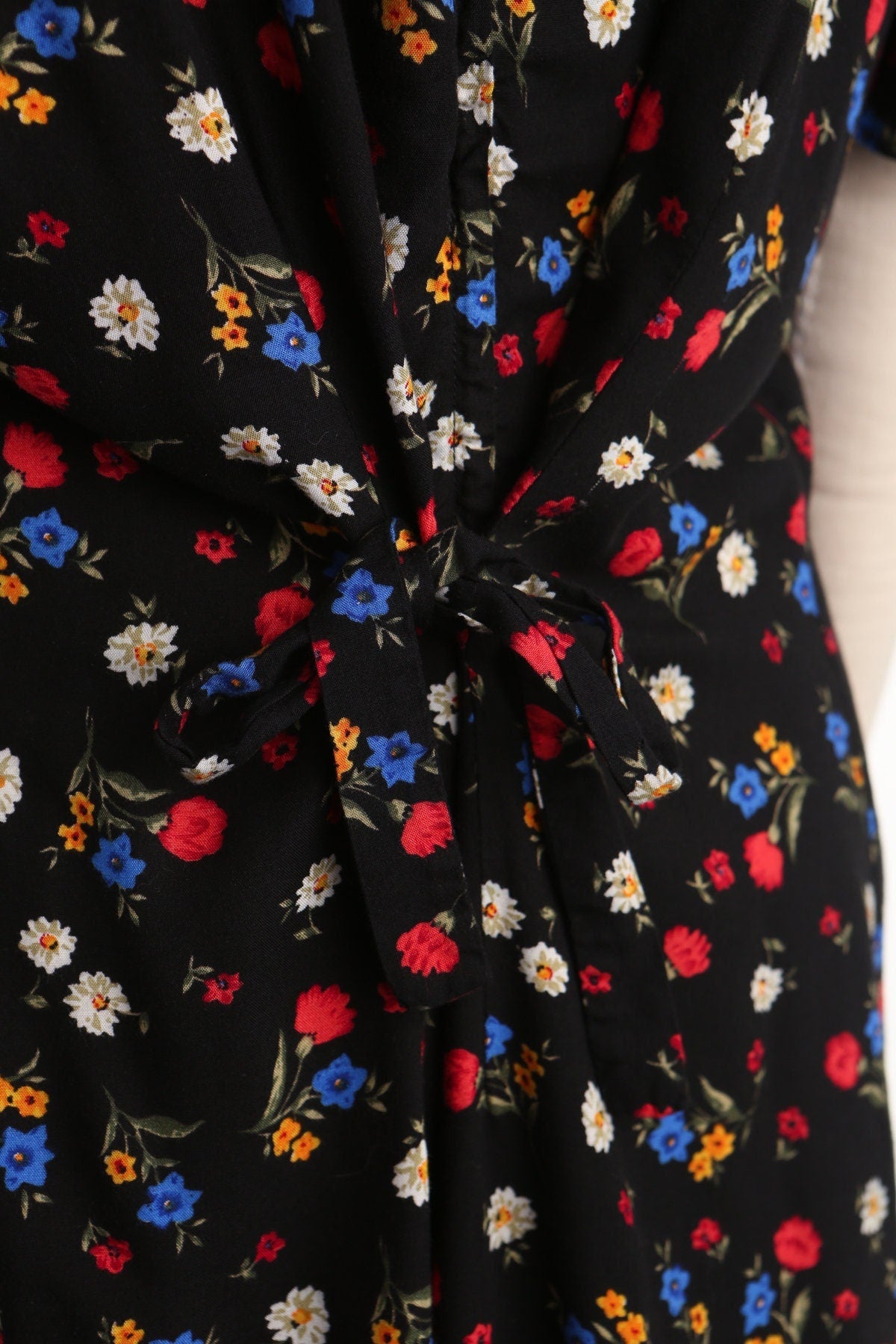 Summer romper dress floral print black women 90's rayon casual y2k