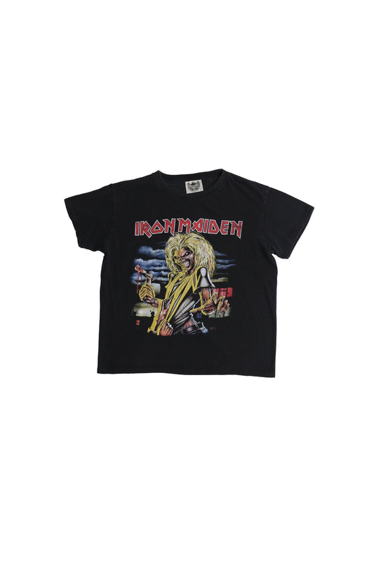 Iron maiden rock band graphic t-shirt black