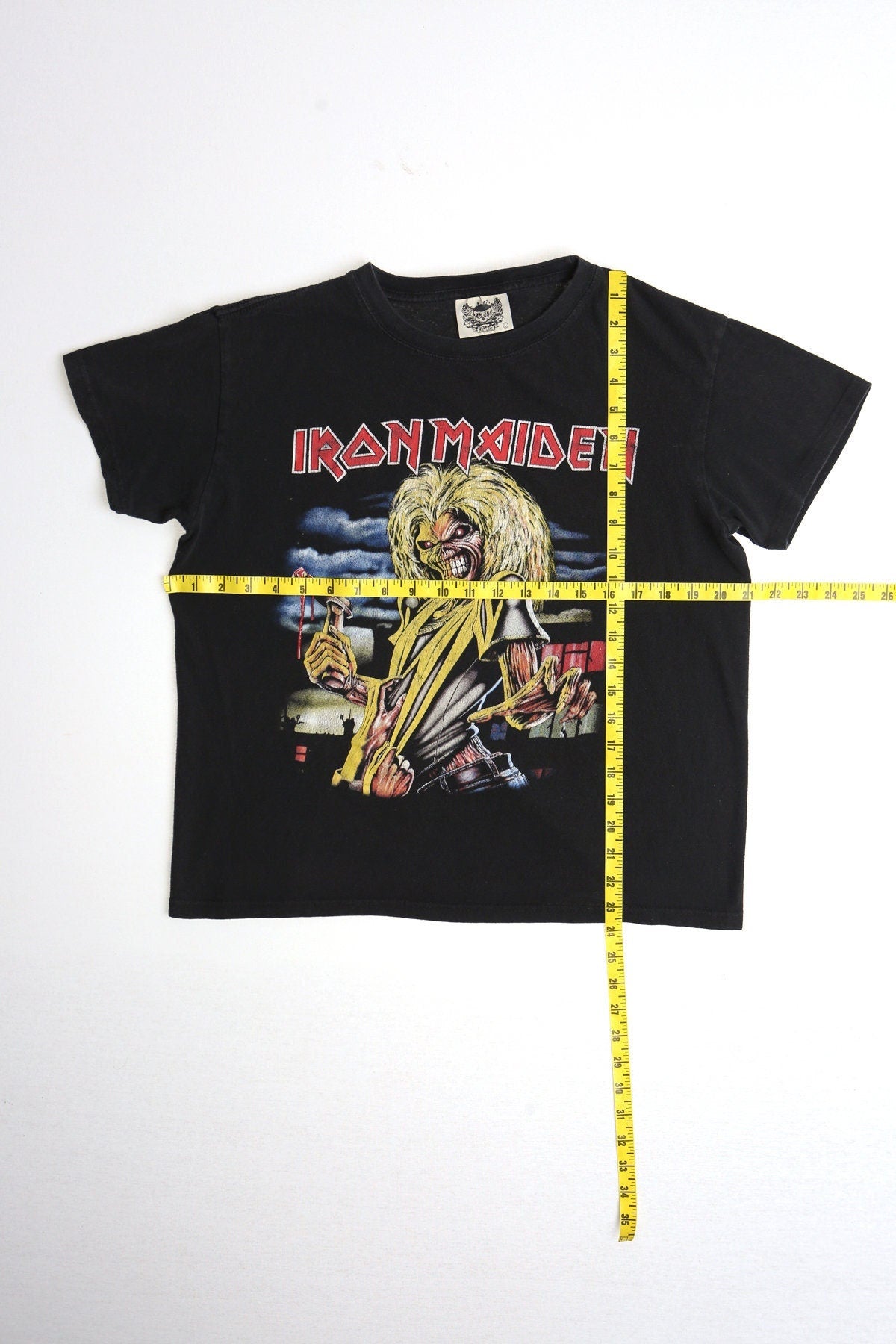 Iron maiden rock band graphic t-shirt black