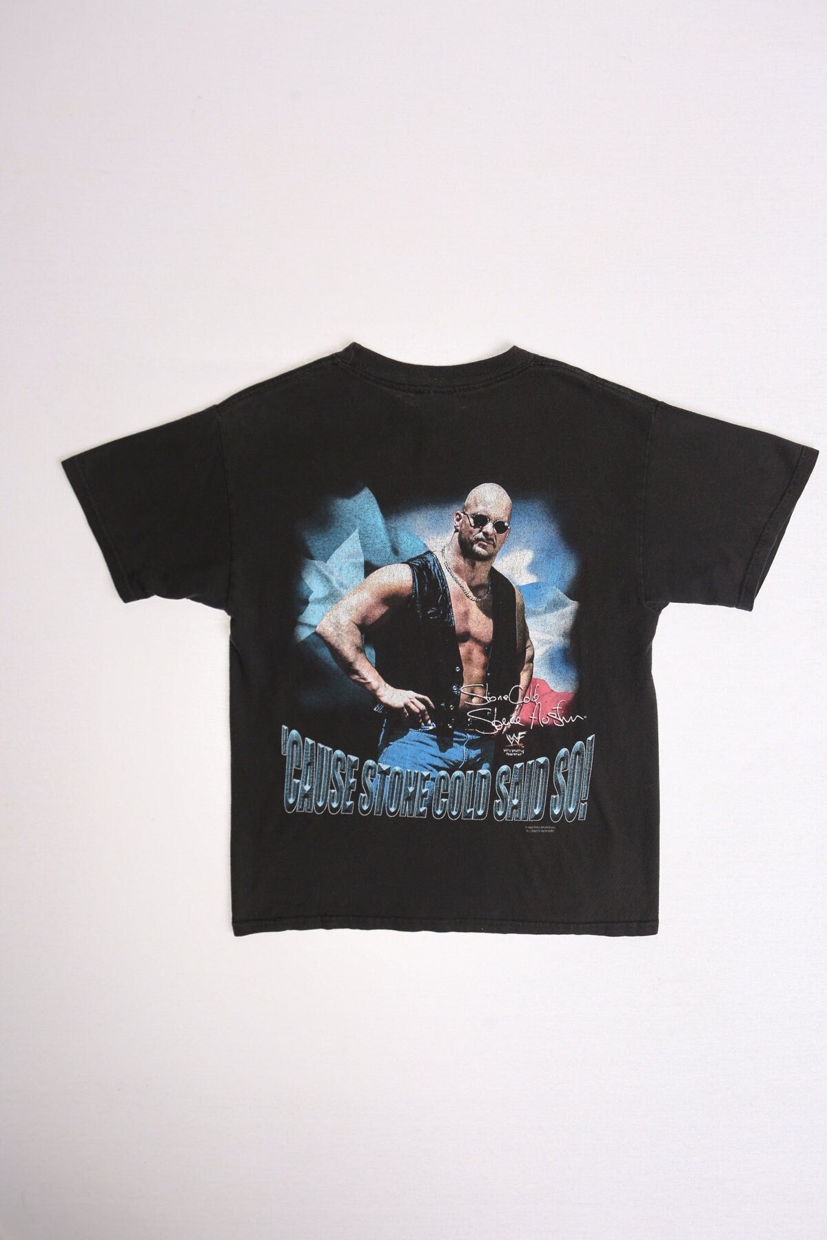 Vintage stone cold graphic t-shirt wrestling black university wwe