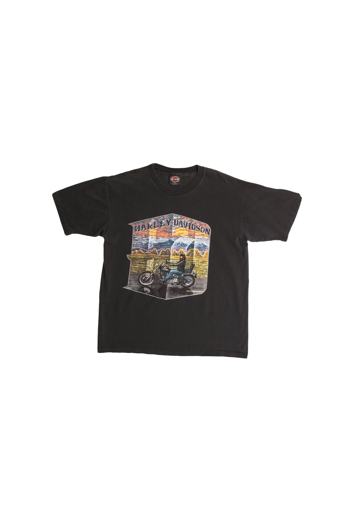 Vintage harley davidson t-shirt black los angeles california dealership freeway 101 biker