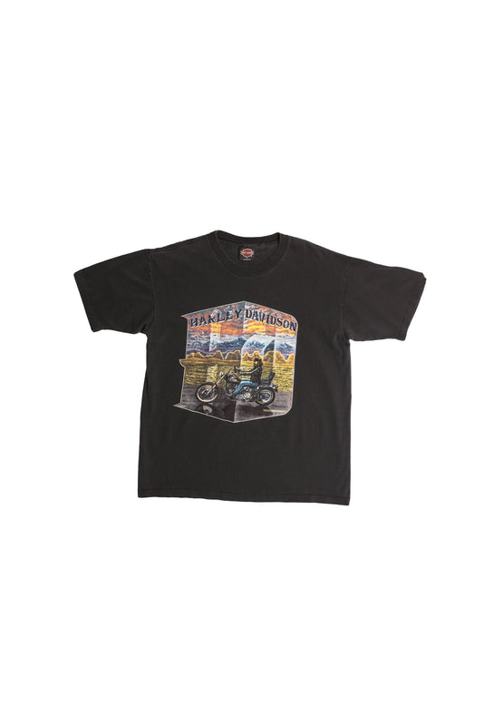 Vintage harley davidson t-shirt black los angeles california dealership freeway 101 biker